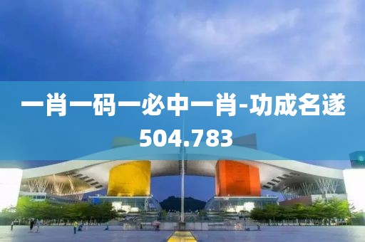 一肖一码一必中一肖-功成名遂 504.783