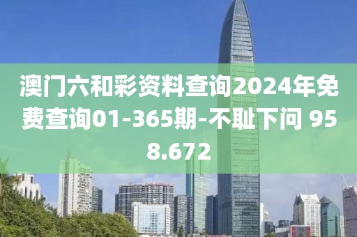 澳门六和彩资料查询2024年免费查询01-365期-不耻下问 958.672