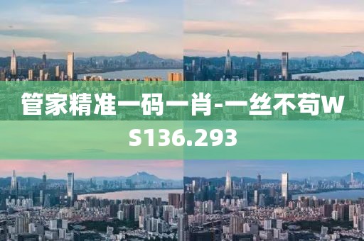 管家精准一码一肖-一丝不苟WS136.293