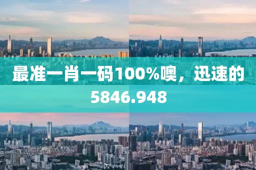 最准一肖一码100%噢，迅速的5846.948