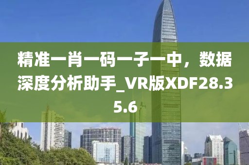 精准一肖一码一子一中，数据深度分析助手_VR版XDF28.35.6
