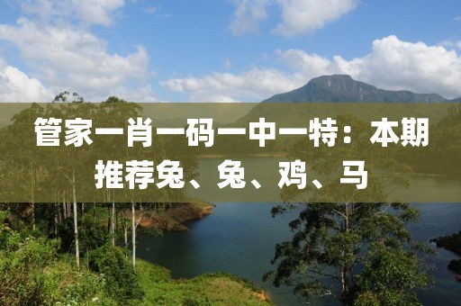 管家一肖一码一中一特：本期推荐兔、兔、鸡、马