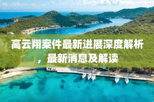 高云翔案件最新进展深度解析，最新消息及解读