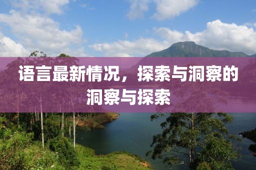 语言最新情况，探索与洞察的洞察与探索