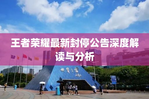王者荣耀最新封停公告深度解读与分析