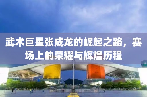 武术巨星张成龙的崛起之路，赛场上的荣耀与辉煌历程