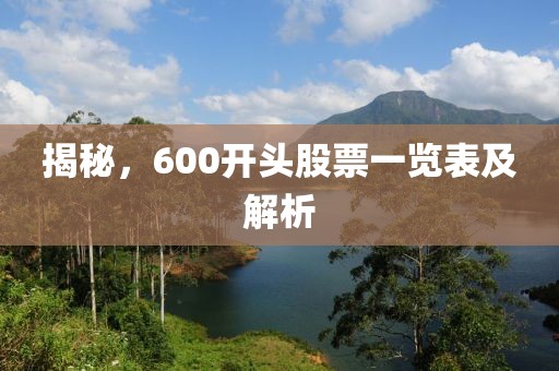 揭秘，600开头股票一览表及解析