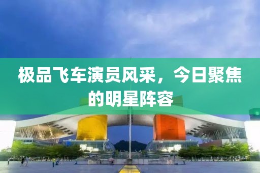 极品飞车演员风采，今日聚焦的明星阵容