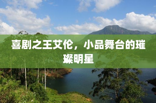 喜剧之王艾伦，小品舞台的璀璨明星