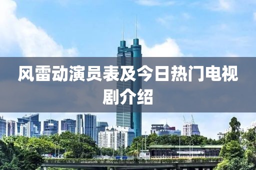 风雷动演员表及今日热门电视剧介绍