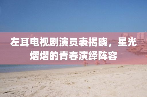 左耳电视剧演员表揭晓，星光熠熠的青春演绎阵容