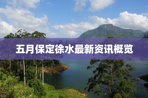 五月保定徐水最新资讯概览