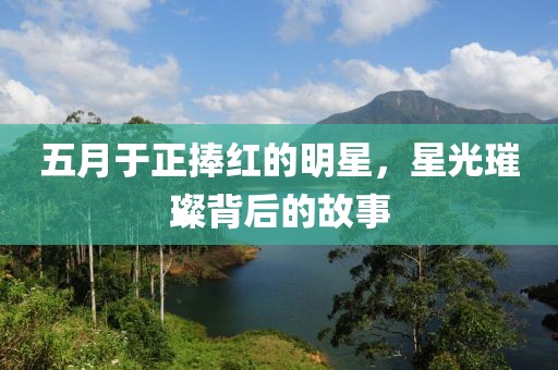 五月于正捧红的明星，星光璀璨背后的故事