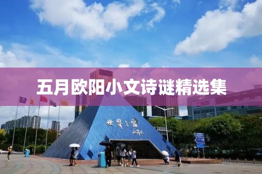 五月欧阳小文诗谜精选集