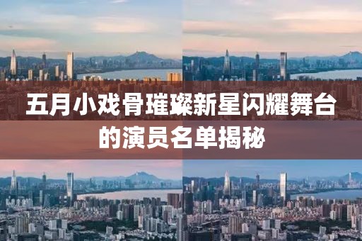 五月小戏骨璀璨新星闪耀舞台的演员名单揭秘