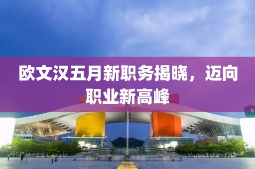 欧文汉五月新职务揭晓，迈向职业新高峰