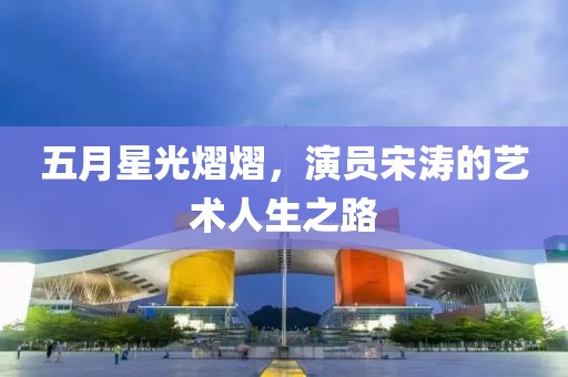 五月星光熠熠，演员宋涛的艺术人生之路