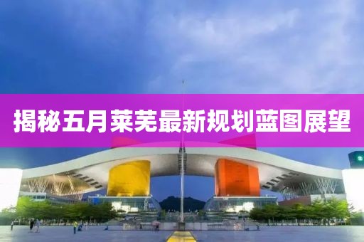 揭秘五月莱芜最新规划蓝图展望