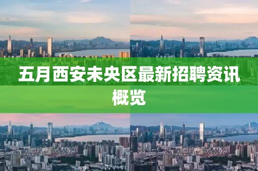 五月西安未央区最新招聘资讯概览