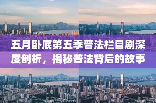五月卧底第五季普法栏目剧深度剖析，揭秘普法背后的故事