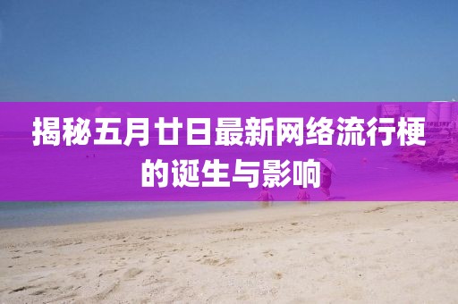 揭秘五月廿日最新网络流行梗的诞生与影响