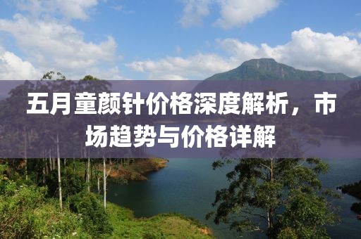 五月童颜针价格深度解析，市场趋势与价格详解