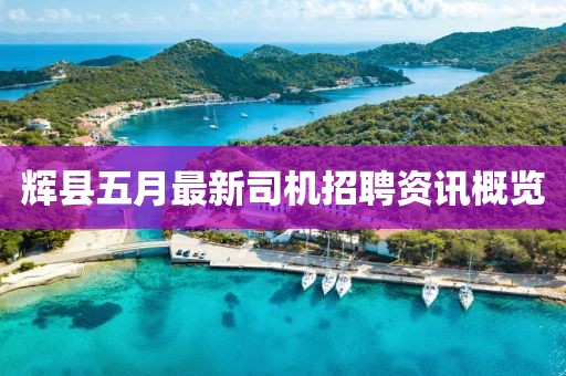 辉县五月最新司机招聘资讯概览