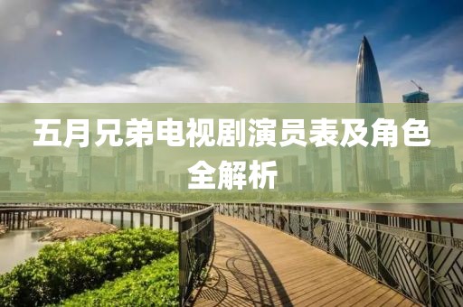 五月兄弟电视剧演员表及角色全解析