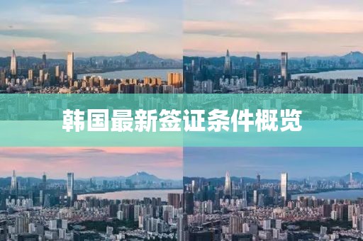 韩国最新签证条件概览