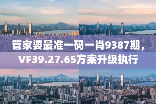 管家婆最准一码一肖9387期，VF39.27.65方案升级执行