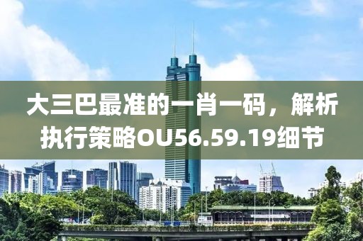 大三巴最准的一肖一码，解析执行策略OU56.59.19细节