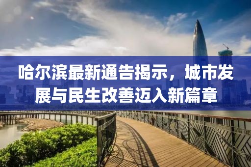 哈尔滨最新通告揭示，城市发展与民生改善迈入新篇章